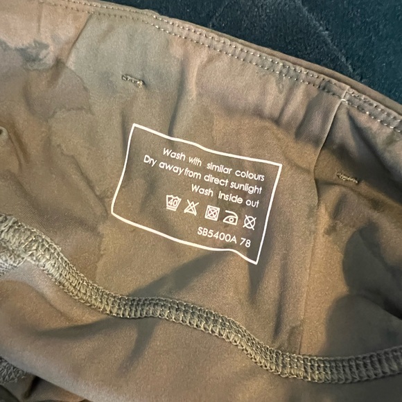 Sweaty Betty 7/8 Leggings Power Pocket Olive Green Tonal Camo Sz Small - Picture 7 of 9